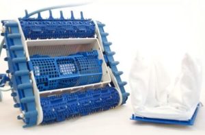 Image shows scrubbing brushes and filter bags